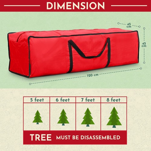 Red christmas tree storage bag - red,